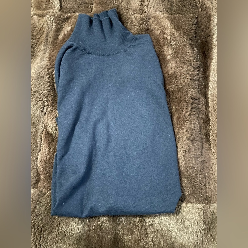 Bottega Veneta Midnight Navy Blue MockTurtleneck Sweater made in Italy 🇮🇹 - Picture 6 of 17
